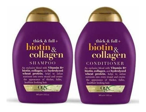 Champú Ogx Biotina Y Colágeno 13 Onzas (12.0 Fl Oz) (paqu.