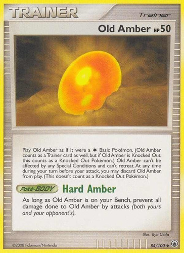 Cartas Pokemon D&p Item Old Amber 84/100