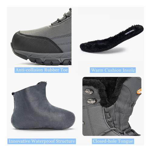 Botas De Nieve Shulook Impermeables Con Forro De Piel Cálida