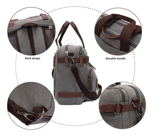 Crocod Mochila Convertible 3 En 1 Para Computadora Portátil,