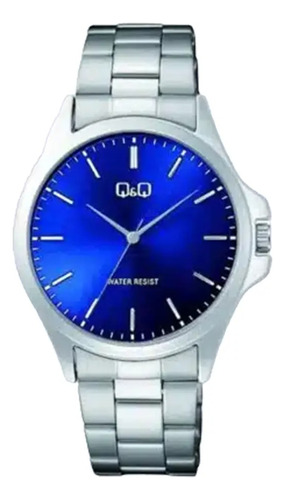 Reloj Q&q Malla Acero Inox Fondo Azul C36a004py Febo
