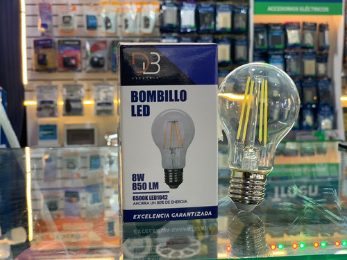 Bombillo Led Marca Db Vintage Globo 8w 6500k