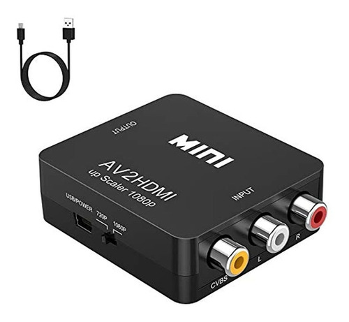 Rca A Hdmi, Av A Hdmi, Vilcome 1080p Mini Rca Cvbs Compuesto