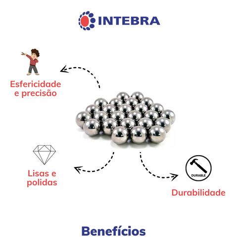 Esfera Aço 10mm 100 Unidades Estilingue Atiradeira Bolinha
