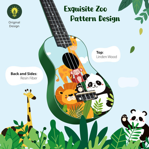 Kit Ukelele Soprano 21 Pulgadas Dibujos Animados Para Princi