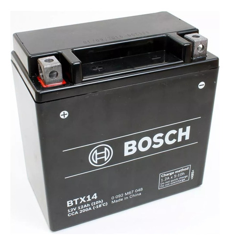 Bateria Moto Bosch Btx14 = Ytx14 12v 12ah Honda Trx 300 / 35