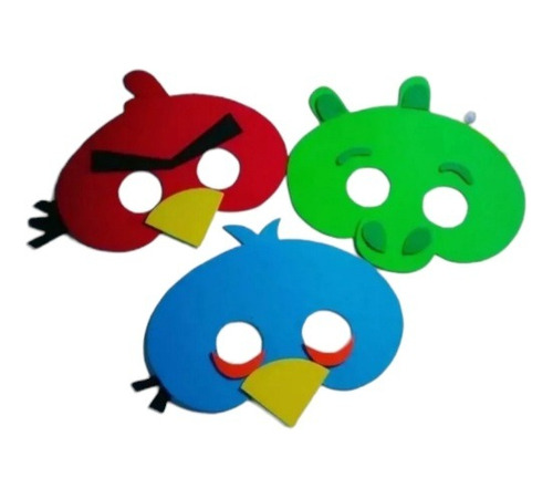 15 Antifaces De Angry Bird - Goma Eva