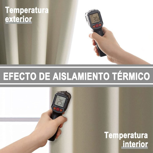 Cortina Black Out 100% Opaca Con Aros 1 Panel