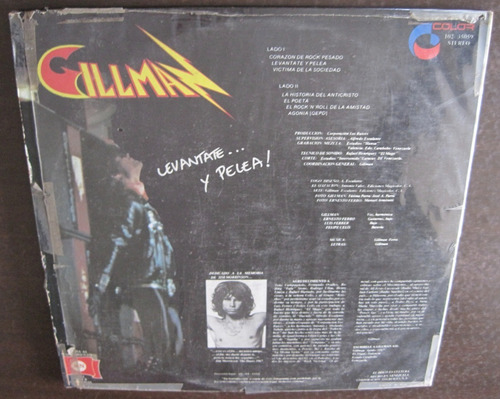Gillman Levantate Y Pelea! Disco Original Rock Venezuela Lp (Usado)