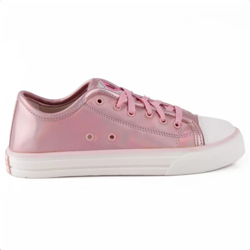 Tênis Infantil Menina Modelo Star Rosa Metalizado 344001