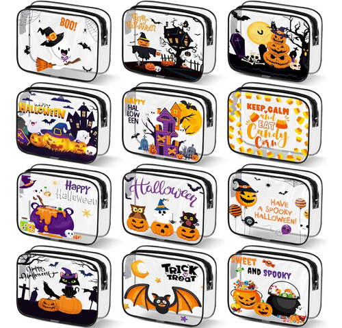 Abbylike 12 Bolsas De Cosméticos De Halloween, Bolsas De Reg