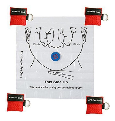 Paquete Lsika-z De 5 Piezas Cpr Cpr Face Shield Mask Kit De