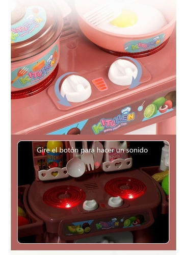 Jj [u Cocina Cocinita Infantil Luz, Sonido Y Agua 24 Piezas