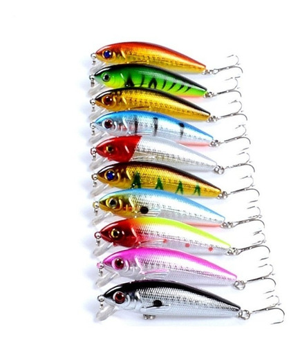 Pack 10 Señuelos Pesca Rapala 7.2cm Lenguado Corvina