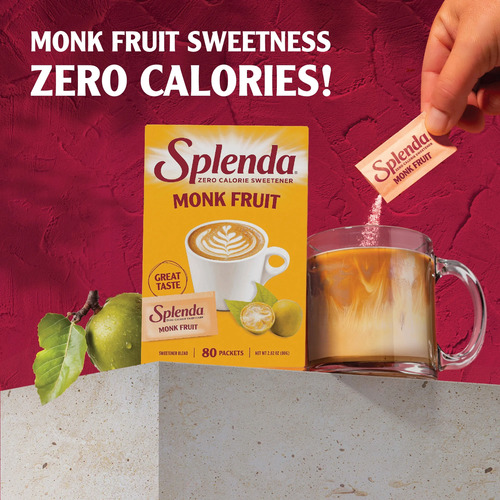 Splenda Monk Fruit Zero Calorie Sweetener, Keto Sugar 80 Ct