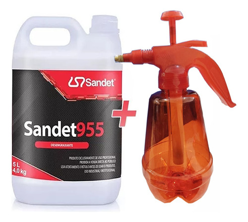  Desengraxante Limpesa Pesada 5l Sandet 955 + Pulverizador *