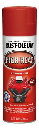 Aerosol Super Alta Temperatura Motores Rust Oleum Color Rojo Mate
