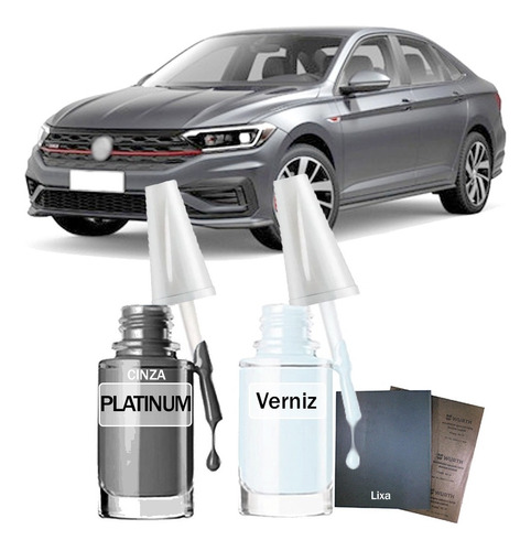 Tinta Tira Risco Reparo Vw Jetta Gli 2023 Cinza Platinum