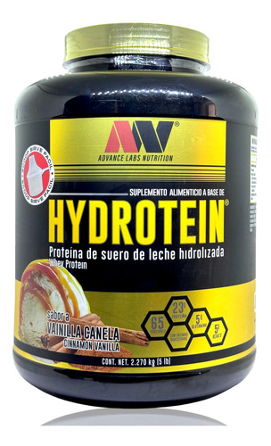 Hydrotein Whey Protein 100% Vainilla Canela 5 Lbs Advance