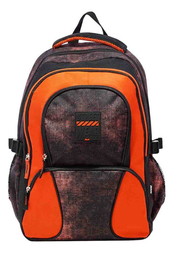 Mochila Espalda Street Wear Escolar Urbana Reforzada Cuo Color Naranja Diseño De La Tela Liso