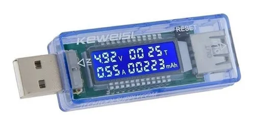 comprar Tester Usb Medidor - Voltimetro Amperimetro - Analizador Mah - Modelo Kwsv20