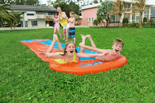 Imagen 7 de 10 de Pista Deslizador Doble H2o Go Bestway 52208 Inflable Edu