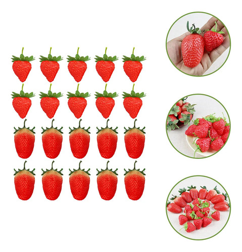 Nuevo Fresas Liofilizadas, Fresa Simulada, 20 Unidades