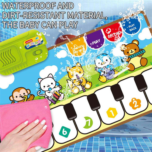 Mz Tapete De Música De Piano Para Chão, Tapete De Piano