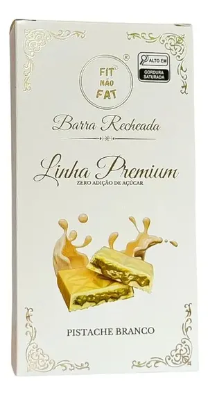 Chocolate Branco + Pistache Zero Açúcar 180g Fit Não Fat