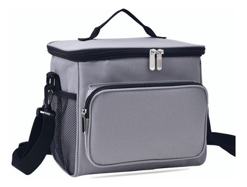 Lonchera Termica Bolsas Hielera Grande Niño Adulto Picnic Color Gris