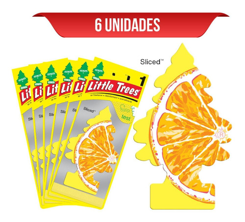 Ambientador Little Trees Sliced (naranja) X6 Und