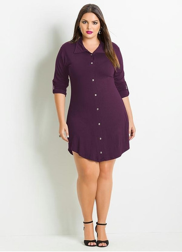 vestido camisão plus size