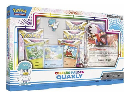 Box Pokémon Coleção Paldea Quaxly 40 Cartas 32528 - Copag
