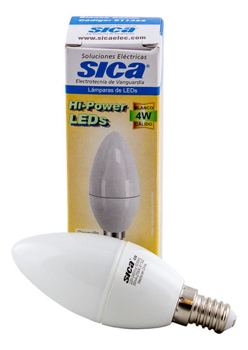 Lámpara Led Clásica Tipo Vela 4w E14 Luz Cálida Sica Oficial