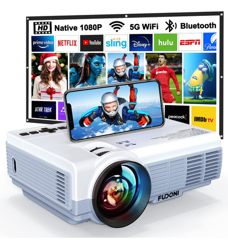 Proyector Con Wifi Y Bluetooth, Proyector, 5g Wifi Nativo 10