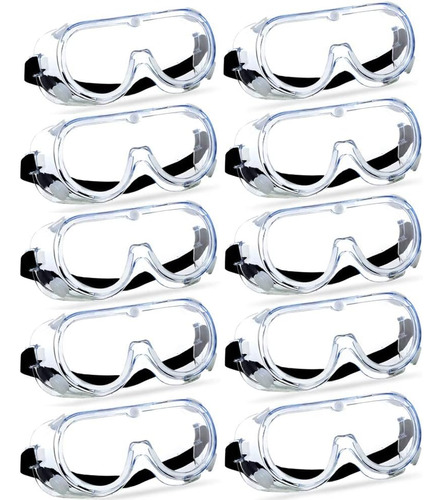 (10pcs Antivaho Protección Ocular De Seguridad Gafas T...