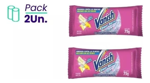 Pack X 2  Jabon  En Barra Quitamanchas Vanish  X 75 G