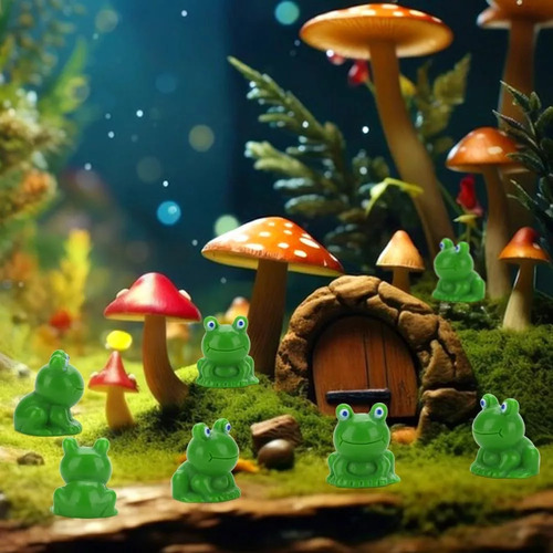 80 Piezas De Decoración De Estatuas De Ranas De Resina Para