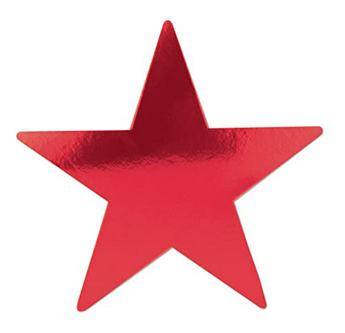 Accesorio De Fiesta Jumbo Foil Star Cutout (rojo) (1 Unidad)