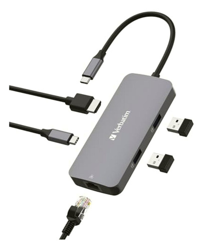 Verbatim Usb-c Pro Multiport Hub 5 En 1 Multiport Adaptador
