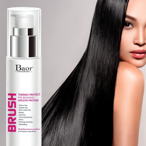 Imagen 3 de 3 de Shampoo Post Botox + Conditioner + Brush Baor B Volcanic Mud