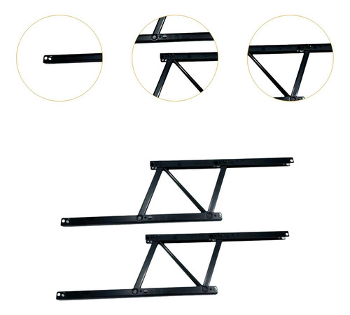 2x Mesa De Centro Dobradiças De Mola Acessórios Dobráveis