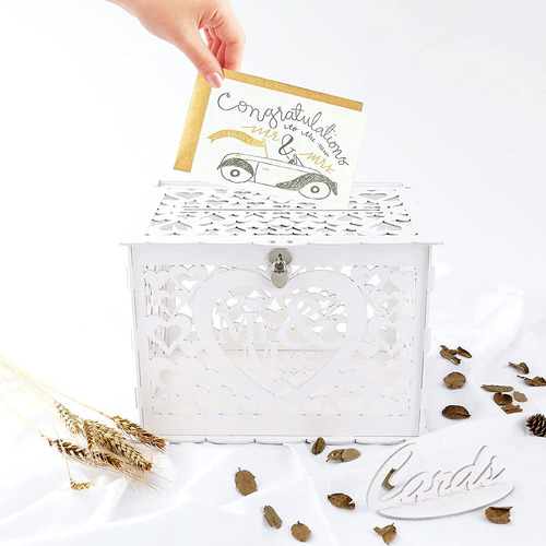 Titular De La Caja De Dinero De La Boda De Ywlake Con Letrer