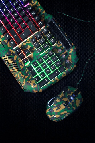 Combo Gamer Teclado + Mouse Noga Nkb-233 Camouflage.