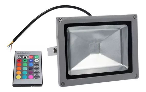 Reflector Led Exterior Intemperie Agua Color 10w Control Rgb