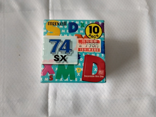 Mini Disc Md Maxell D 74sx, Lacrado,10 Peças,made Japan