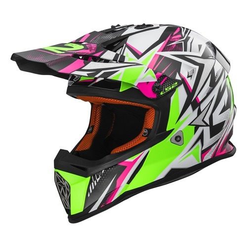 Casco Cross Ls2 Mx 437 Strong Pink Super Liviano! Moto Delta