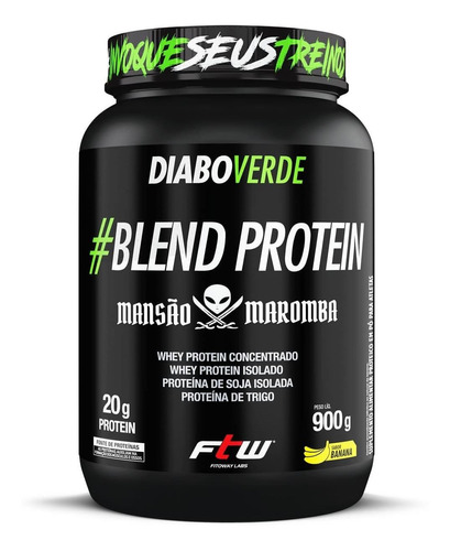 Whey Blend Protein Diabo Verde Mansão Maromba 900g - Ftw