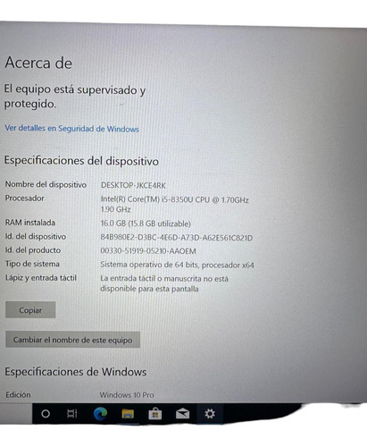 Laptop Hp Elitebook 840 G5 Core I5 Vpro 8th Ram16gb Ssd256gb (Reacondicionado)