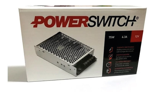 Imagen 2 de 7 de Fuente Switching C/gabinete 12v 6a 75w Interior 1 Año Garant